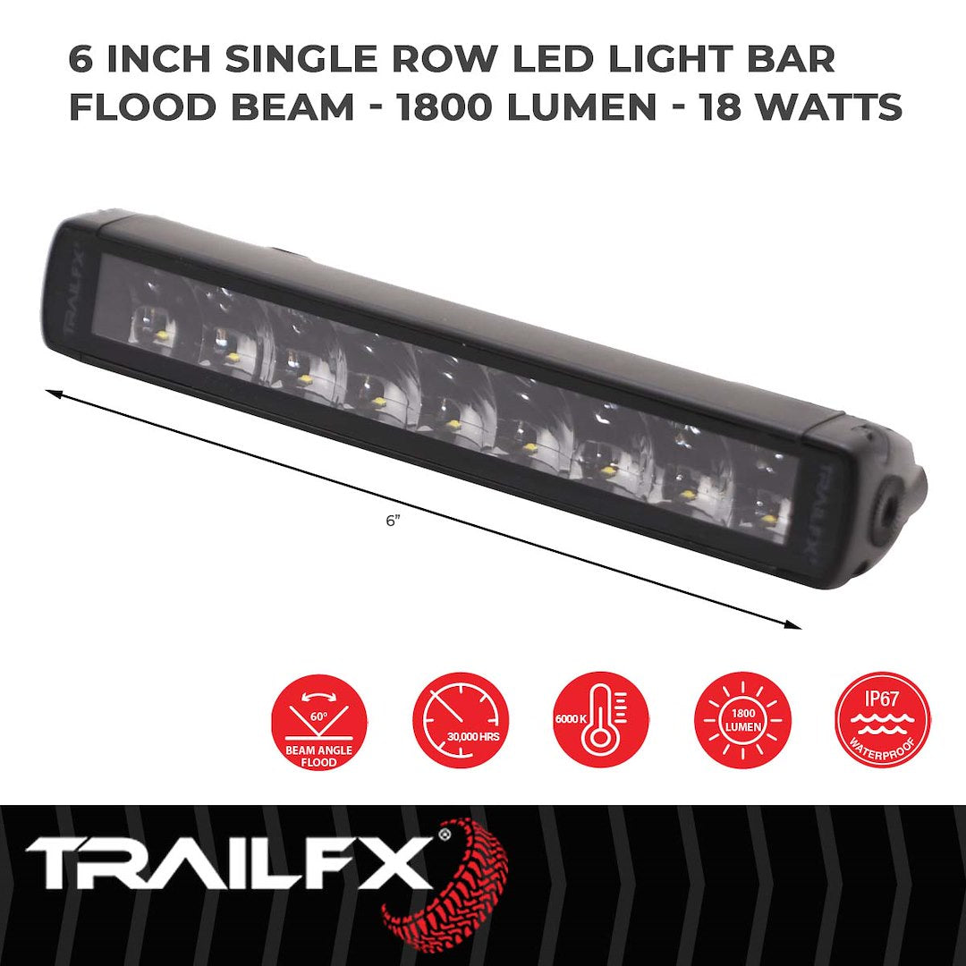 TFX 10" LED Light Bar – 45W, Combo Beam, 3780 Lumens, Black Housing with Wiring & Mounts