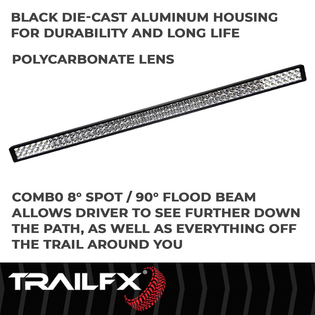 TFX 50" LED Light Bar – 288W, 25920 Lumens, Flood & Spot Beam, Black Housing with Wiring & Mounting Brackets