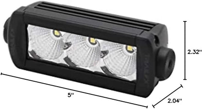 TFX 5" LED Light Bar – 15W, Flood Beam, 1800 Lumens, Black Housing with Wiring & Mounting Brackets