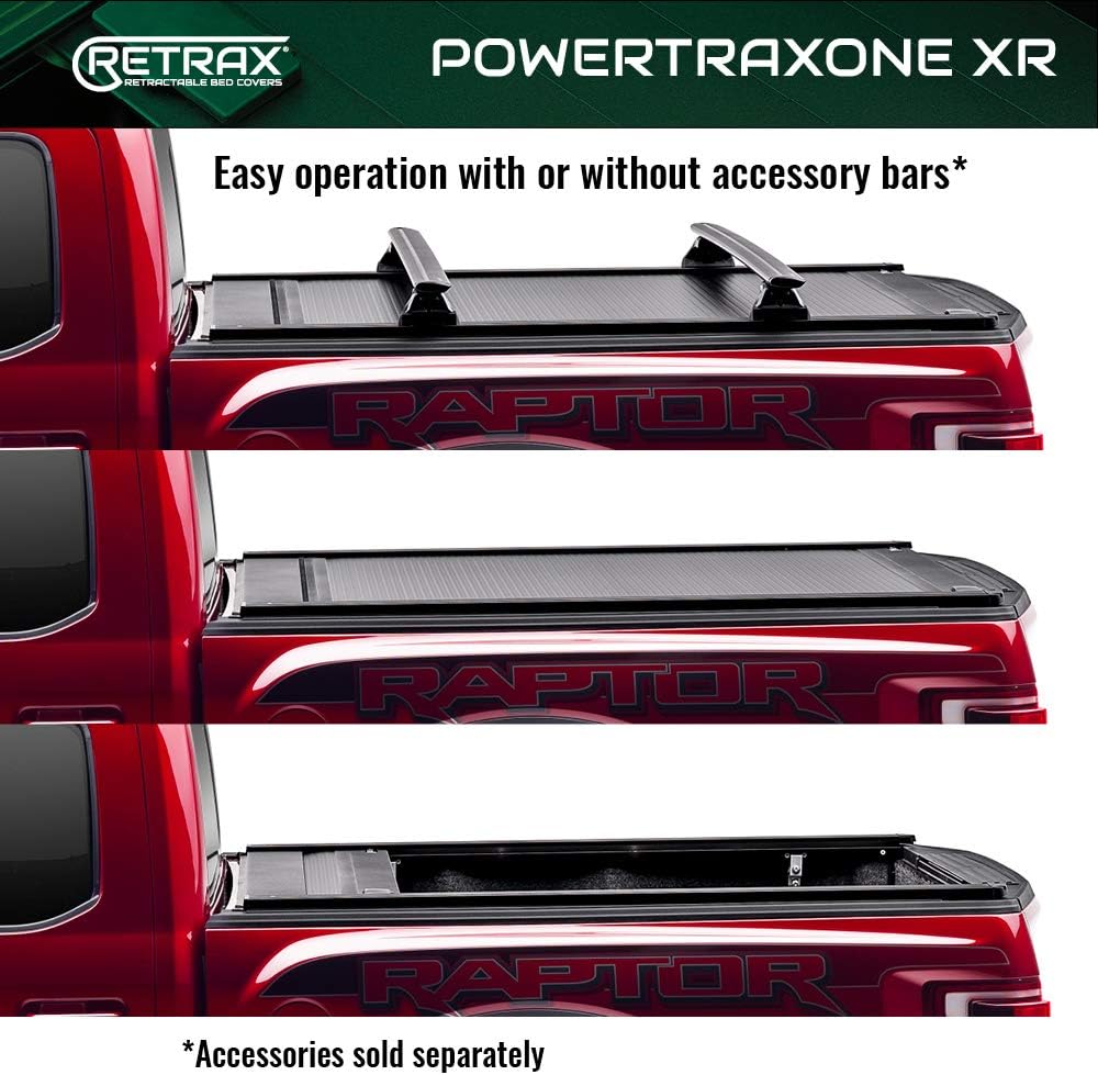 Retrax Hard Manual Retractable Tonneau Cover Black Matte 6.5 Ft Fits 2015-20 Ford F-150