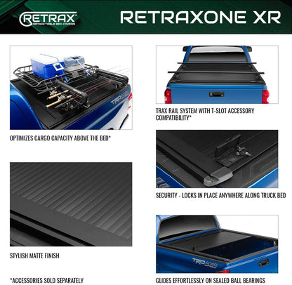 Retrax Hard Power Retractable Tonneau Cover Matte Black 5.7 Ft Fits 2015-20 Ford F-150