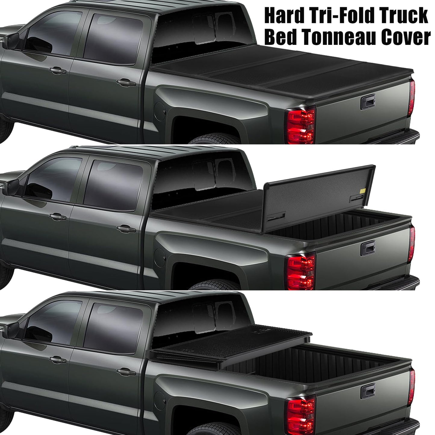 TrailFX Hard Trifold Tonneau Cover - Fits GM Silverado/Sierra