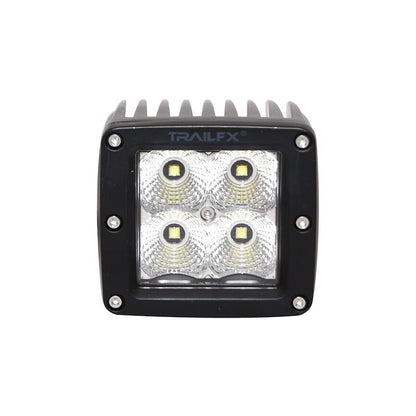 TFX 3" LED Fog Light; 20W, 1620 Lumens; 90° Flood Beam; IP67 Rated; Includes Wiring Harness.