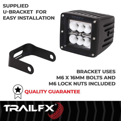 TFX 3" LED Fog Light; 20W, 1620 Lumens; 90° Flood Beam; IP67 Rated; Includes Wiring Harness.