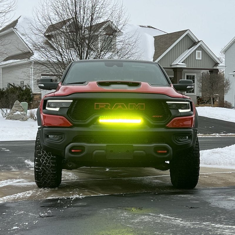 Yellow LED Light Bar, 100W, 12000 Lumens, Combo Beam, Clear Lens, Black Housing, Mounting Hardware Included, Requires Wiring Harness