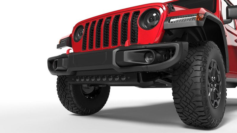 Skid Plate; Front Bumper Mount; Powder Coated; Black Housing; Steel