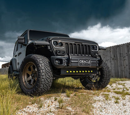 Skid Plate; Front Bumper Mount; Powder Coated; Black Housing; Steel