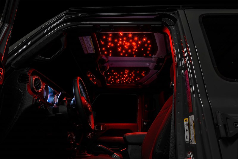 Headliner; StarLINER; Black; 2 Inch Thick Dense Foam; With RGB Remote Control/ Mounting Hardware/ Wiring Adapter Cables