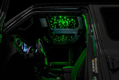 Headliner; StarLINER; Black; 2 Inch Thick Dense Foam; With RGB Remote Control/ Mounting Hardware/ Wiring Adapter Cables