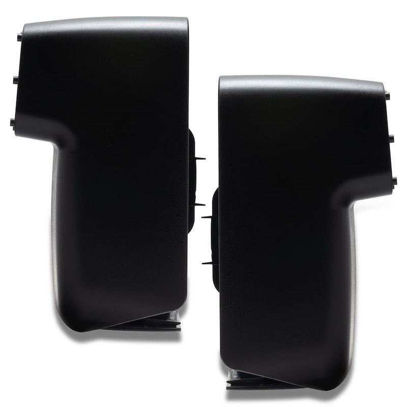 Full Cover Exterior Mirror Covers in Black Polycarbonate, Set of 2. Features 24 Cree LEDs for 2200 Lumens output and 45° beam angle illumination.