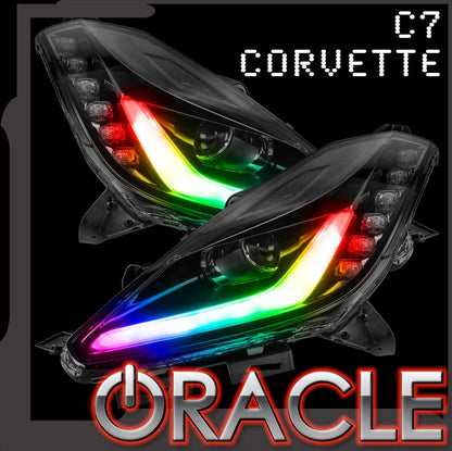 Oracle Amber Lens Headlights for Corvette C7 with Bluetooth Control