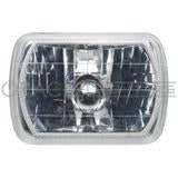 Oracle 7x6 Inch Rectangular Headlights H6054 White Halo Chrome Housing