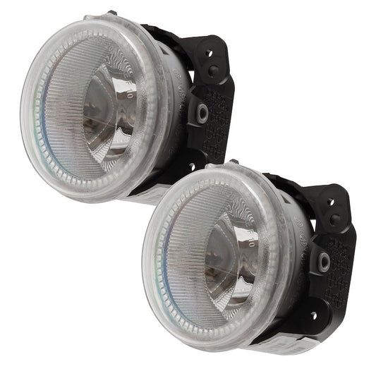 Driving/Fog Light; Dynamic ColorSHIFT® LED; round with clear lens, black housing; bolt mount; plug-and-play wiring harness; includes LED voltage regulator.