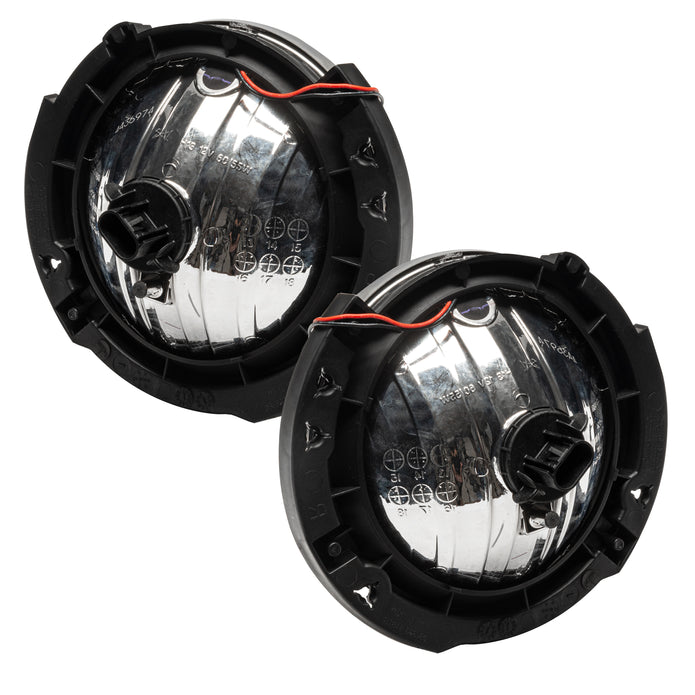 Headlight Assembly; LED Bulb; OEM Factory Style; ColorSHIFT - BC1; Clear Lens; Chrome Housing; DOT/ SAE Approved; Set Of 2