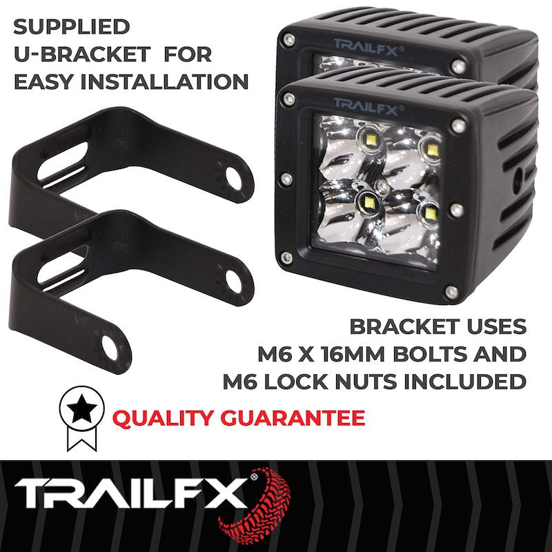 TFX 3" LED Fog Light; 20W, 1920 Lumens; 8° Spot Beam; IP67 Rated; Includes Wiring Harness, Set of 2.