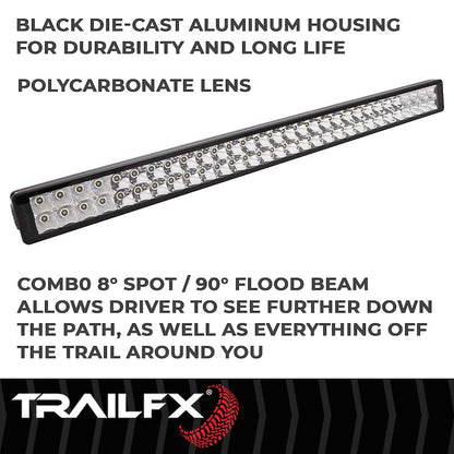 TFX 30" LED Light Bar – 180W, Combo Beam, 16200 Lumens, Black Housing with Wiring & Mounting Brackets