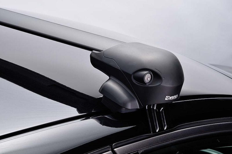 INNO Racks Aero-Style Roof Bars Black 165 lb Load Capacity - Set of 4 with Torque Knobs and Locks