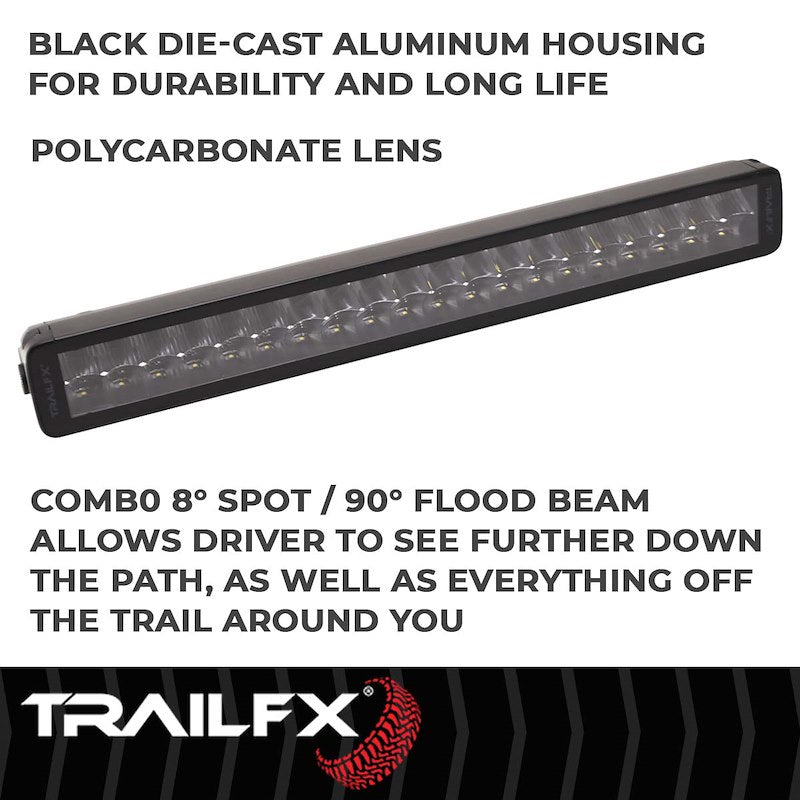 TFX 30" LED Light Bar – 300W, Combo Beam, 17500 Lumens, Black Housing with Wiring & Mounting Brackets