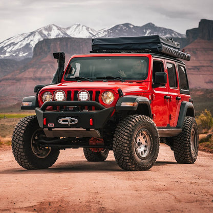 ARB Stubby Bar Off-Road Front Bumper Fits 2024-2025 Jeep Gladiator - Black Steel, Winch, Fog Light & Antenna Mounts (1 pc)