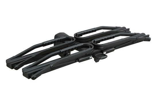 Bike Rack, Hitch Mount, Fits 1-1/4" & 2" Receivers, Holds 2 Bikes, 120 lb Capacity, Foldable, Black, with Lock.