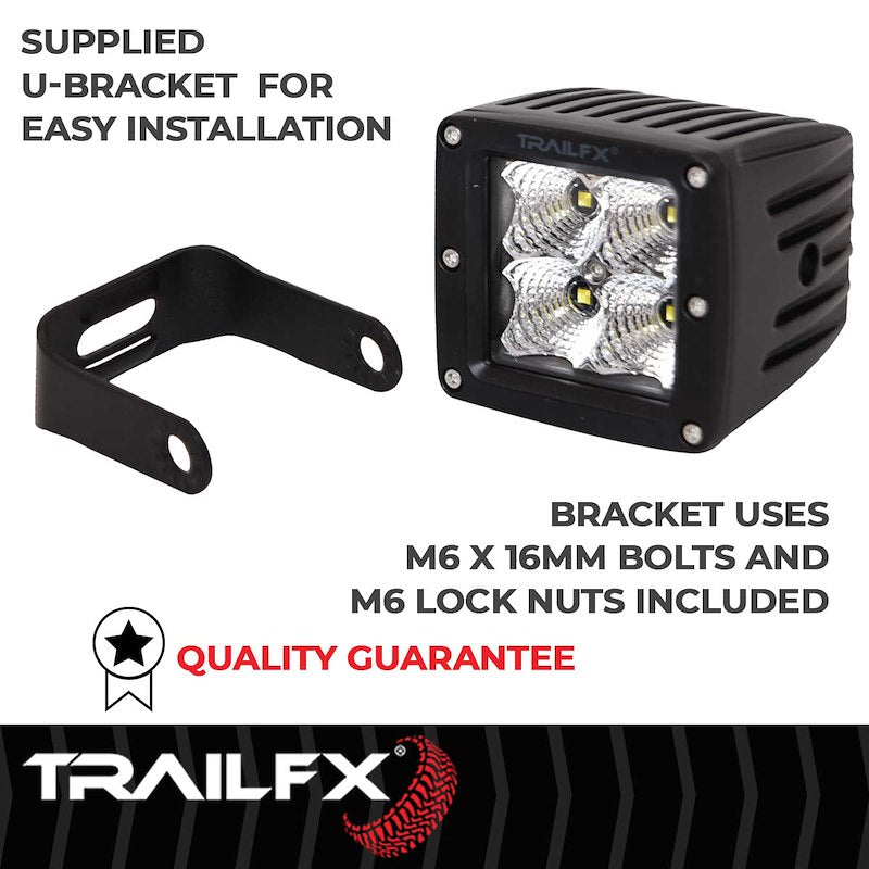 TFX 3" LED Fog Light; 20W, 1920 Lumens; 90° Flood Beam; IP67 Rated; Includes Wiring Harness.