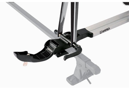 INNO Racks Roof-Mount Bike Rack Black 50 lb - Fork Mount, Holds 1 Bike with Skewer, Wheel Tray, and Lock