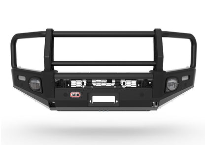 ARB One-Piece Off-Road Front Bumper Fits 2013-2018 Ram 1500 - Black Steel, Grille Guard, Tow Hook & Winch Cutout (1 pc)