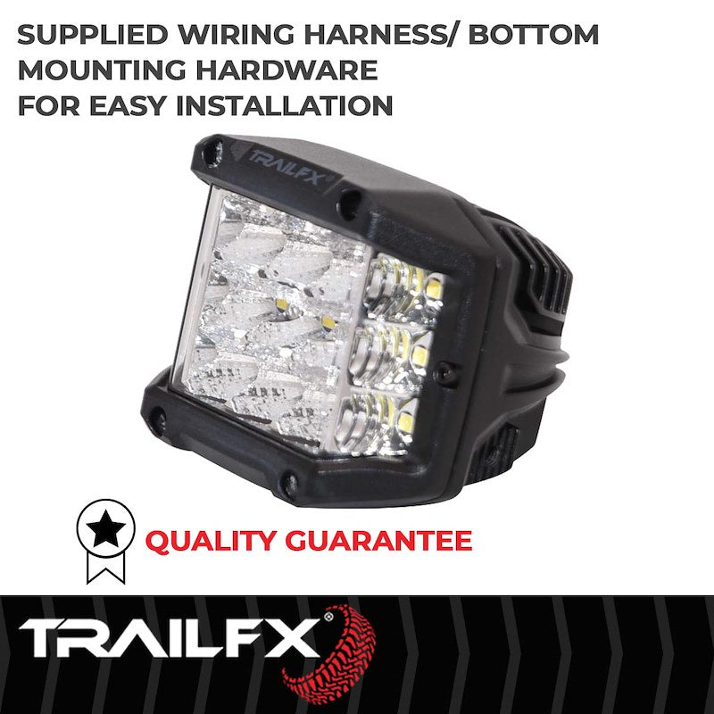 TFX 4" LED Light; 75W, 9000 Lumens; Combo Beam; IP67 Rated; 30,000 Hours; Includes Wiring.