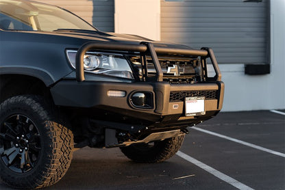 ARB Summit Bar Off-Road Front Bumper Fits 2017-2020 Chevrolet Colorado - Black Steel, Winch-Ready with Fog Lights & Antenna Mount (1 pc)