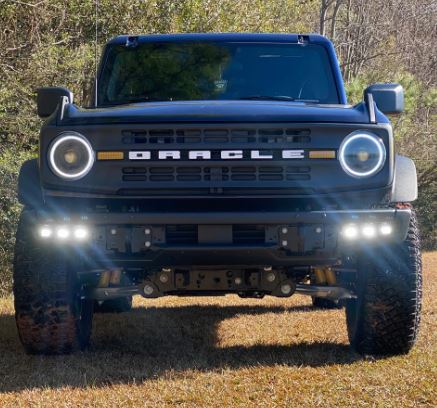 90W LED Fog Lights, Rectangular, 6000 Lumens, Clear Lens, White, with Wiring Harness, Switch, Splitters, and Hardware