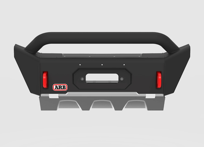 ARB Stubby Bar Off-Road Front Bumper Fits 2024-2025 Jeep Gladiator - Black Steel, Winch, Fog Light & Antenna Mounts (1 pc)