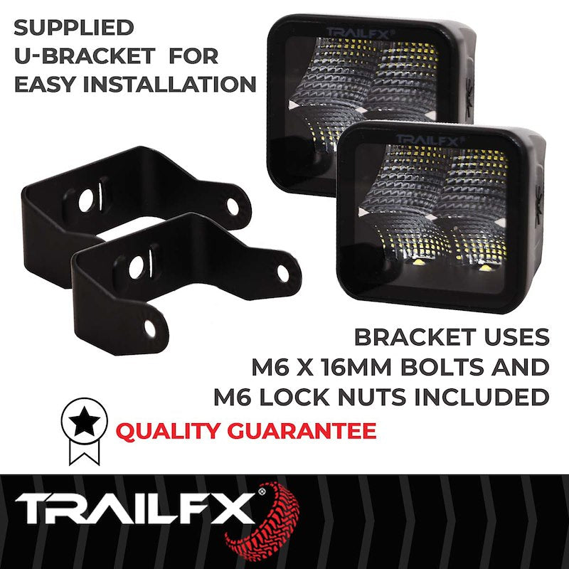 TFX 3" LED Light; 20W, 2400 Lumens; 90° Flood Beam; IP67 Rated; 30,000 Hours; Set of 2.