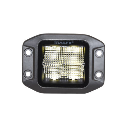 TFX 3" Flush Mount LED Lights; 20W, 2400 Lumens; 90° Flood Beam; IP67 Rated; Set of 2.