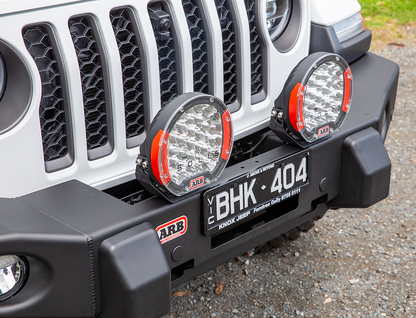 ARB Bar Off-Road Front Bumper Fits 2024-2025 Jeep Gladiator - Black Steel, Winch-Ready with Fog Light Cutouts (1 pc)