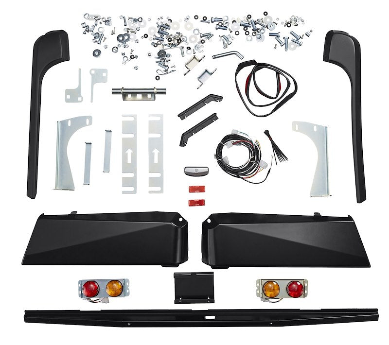 Modular Bumper – Black Steel, Tow Points with Light Cutouts & Tire Carrier Option