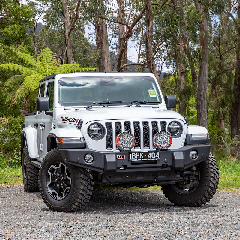 ARB Bar Off-Road Front Bumper Fits 2024-2025 Jeep Gladiator - Black Steel, Winch-Ready with Fog Light Cutouts (1 pc)