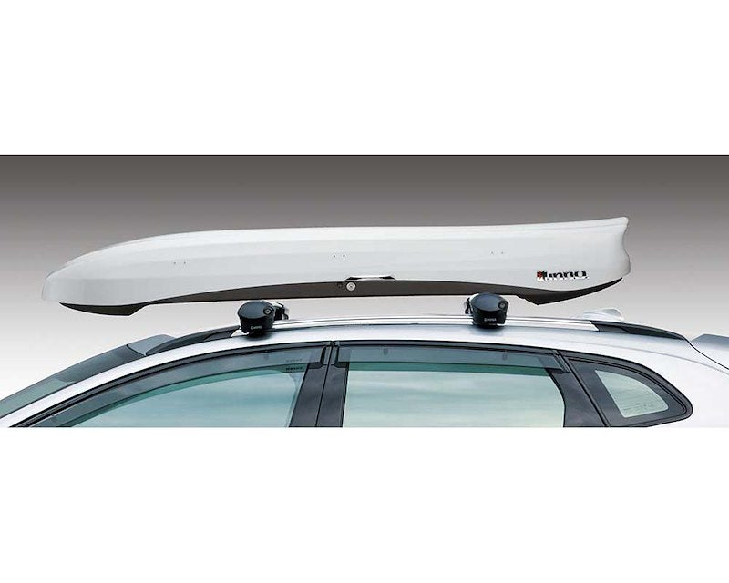 INNO Racks Wedge Cargo Carrier White 11 cu ft - Fits All Cross Bars, Dual Opening, Lockable with Hardware