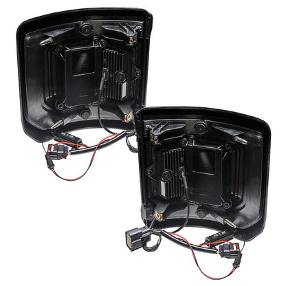 LED Tail Light Set, Tinted Lens, Black Housing, Flush Mount, 10 High-Power Reverse LEDs, Clear Bulb