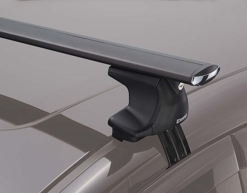 INNO Racks Aero Roof Bars Black 165 lb - Through Mount for Smooth Roofs, Set of 4 with Torque Knobs and Locks