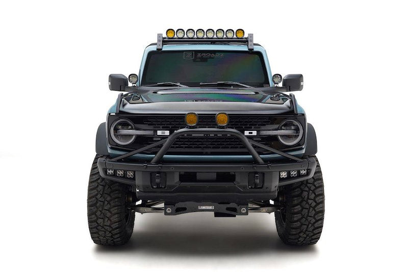 ZROADZ 4-Inch Amber LED Kit for Bronco Roof Racks, Includes 8 Amber Lights & Universal Harness.