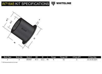 Whiteline Front Control Arm Lower Inner Bushing