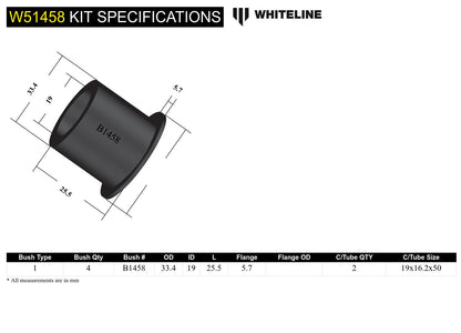 Whiteline Front Control Arm Lower Inner Front Bushing – Enhanced Stability & Steering Precision