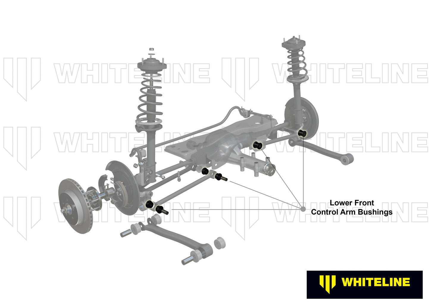 Whiteline Rear Control Arm Inner & Outer Bushing – Improved Stability & Tire Wear