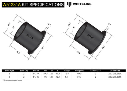 Whiteline Front Control Arm Lower Inner Front Bushing