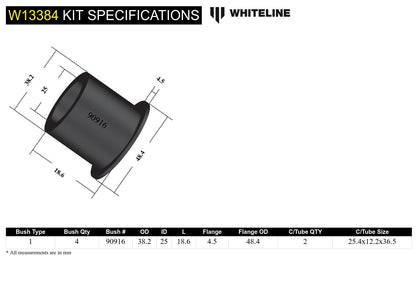 Whiteline Front Steering Rack and Pinion Mount Bushing