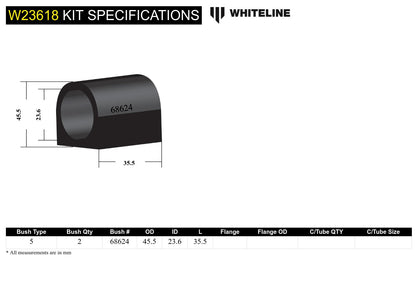 Whiteline Front Sway Bar Mount Bushing