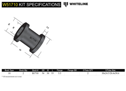 Whiteline Front Control Arm Lower Inner Rear Bushing