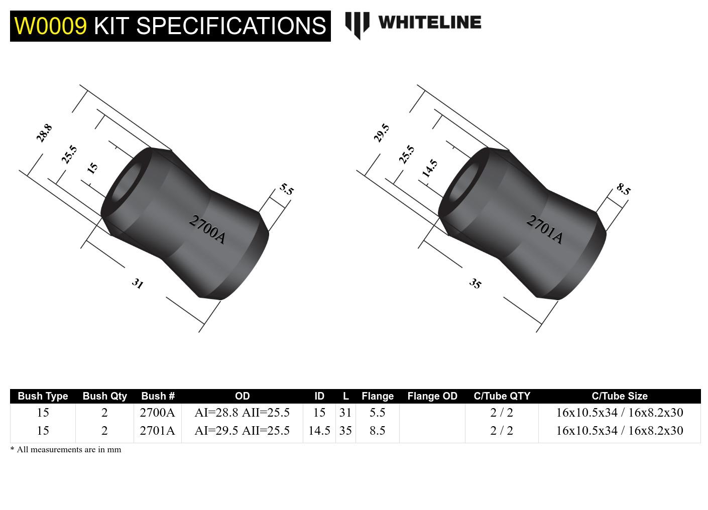 Whiteline Sway Bar Link Service Kit