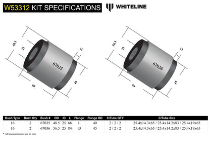 Whiteline Front Control Arm Lower Inner Bushing