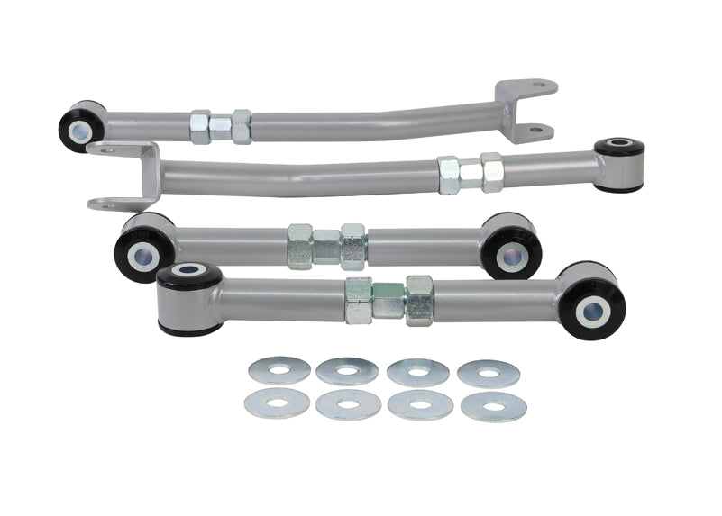 Whiteline Rear Control Arm Kit – Adjustable Arms for Camber, Toe, & Track Adjustments